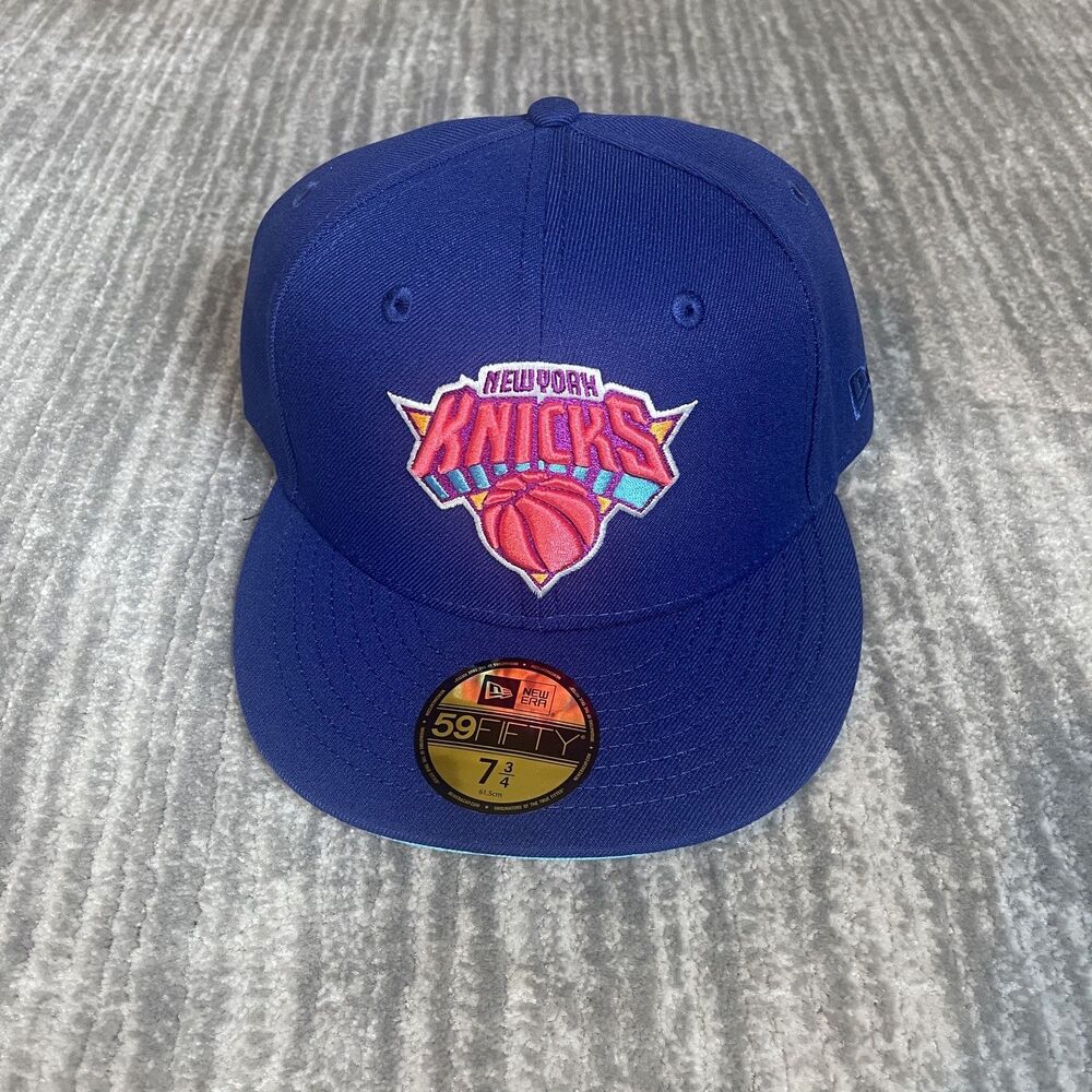 New York Knicks Hat Cap Fitted 7 3/4 Blue Interstellar Jelly Hat Club New Era